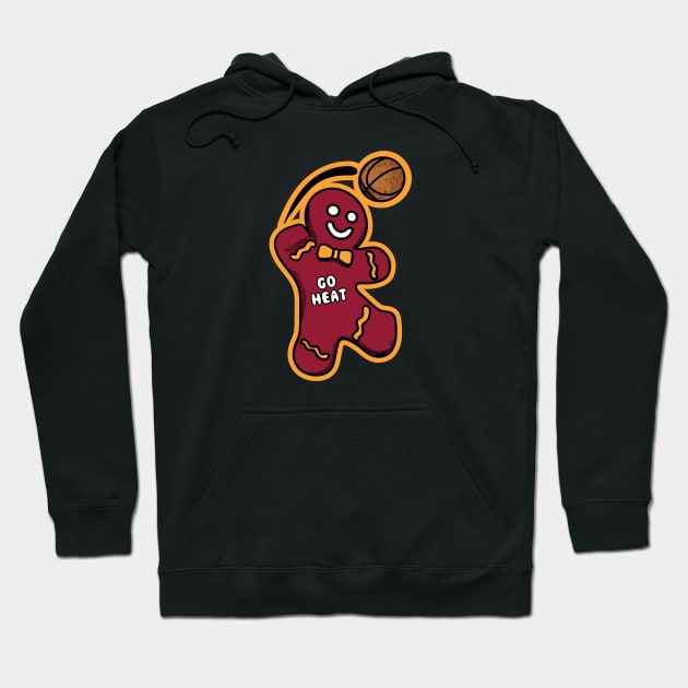 Miami Heat Gingerbread Man Hoodie by Rad Love